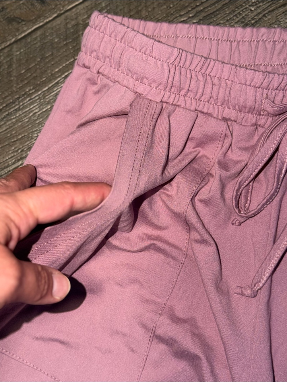 Light Pink Drawstring Jogger Pants - Picture 4 of 7